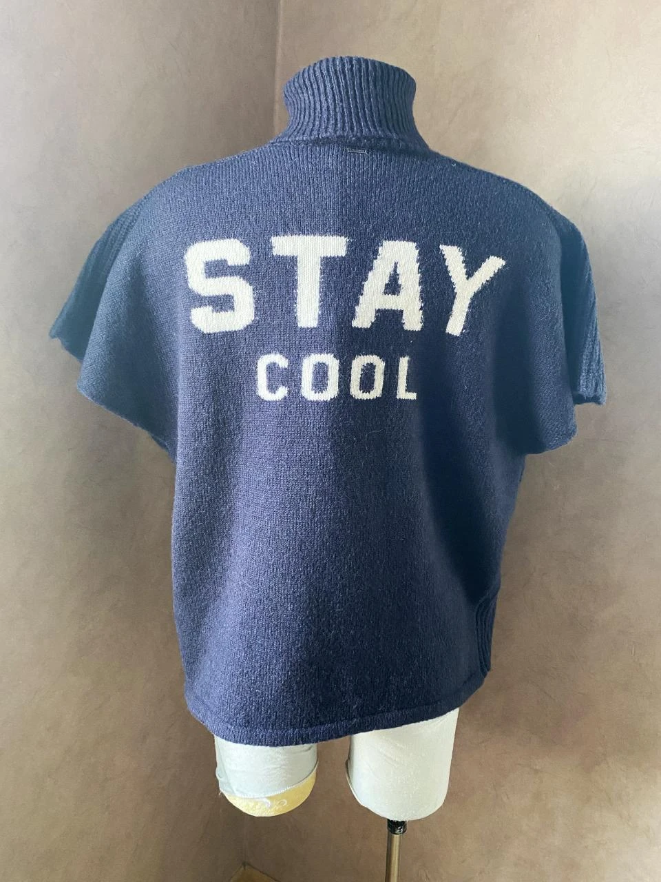 Pull IKKS T36 col roulé marine manches courtes – STAY COOL